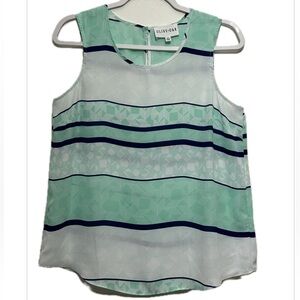 Olive & Oak Mint Green Navy Striped Women's Tank Top Breezy‎ Summer - NWOT - S